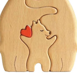 Bear Family Wooden Art Puzzle Wooden Sculpture for Gift for Family Christmas 3 bears