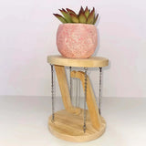 Tensegrity Table Toy Tensegrity Structure Floating Table for Desk Home Decor Light Brown