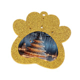 Maxbell 4xChristmas Photo Frame Ornament Christmas Tree Decoration for Fireplace Party Yellow