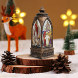 Christmas Lantern Christmas Gift Jesus Lantern for Window Wedding Front Door Style B