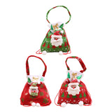 Maxbell 4xChristmas Doll Gift Bag Xmas Candy Bag for Christmas Xmas Party Holiday Green Santa