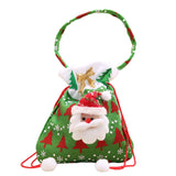 Maxbell 2xChristmas Doll Gift Bag Xmas Candy Bag for Christmas Xmas Party Holiday Green Santa