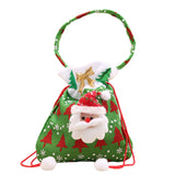Maxbell 4xChristmas Doll Gift Bag Xmas Candy Bag for Christmas Xmas Party Holiday Green Santa