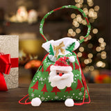 Maxbell 5xChristmas Doll Gift Bag Xmas Candy Bag for Christmas Xmas Party Holiday Green Santa