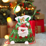 Maxbell 4xChristmas Doll Gift Bag Xmas Candy Bag for Christmas Xmas Party Holiday Green Santa