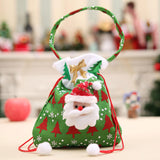 Maxbell 5xChristmas Doll Gift Bag Xmas Candy Bag for Christmas Xmas Party Holiday Green Santa