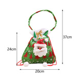 Maxbell 2xChristmas Doll Gift Bag Xmas Candy Bag for Christmas Xmas Party Holiday Green Santa