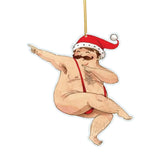 Maxbell 4xChristmas Decorations Tree Ornaments Funny 2023 Christmas Hanging Decoration Style C