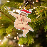 Maxbell 4xChristmas Decorations Tree Ornaments Funny 2023 Christmas Hanging Decoration Style C