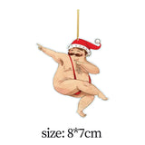 Maxbell 4xChristmas Decorations Tree Ornaments Funny 2023 Christmas Hanging Decoration Style C
