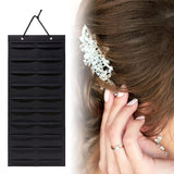 Claw Clip Holder Large Wall Mounted Felt Claw Clip Hanger for Shop Door Dorm Black
