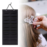 Claw Clip Holder Large Wall Mounted Felt Claw Clip Hanger for Shop Door Dorm Black
