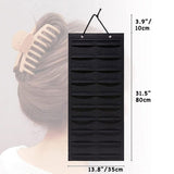 Claw Clip Holder Large Wall Mounted Felt Claw Clip Hanger for Shop Door Dorm Black