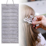Claw Clip Holder Large Wall Mounted Felt Claw Clip Hanger for Shop Door Dorm Gray