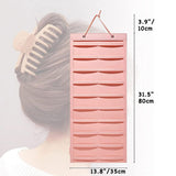 Claw Clip Holder Large Wall Mounted Felt Claw Clip Hanger for Shop Door Dorm Pink