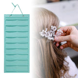Claw Clip Holder Large Wall Mounted Felt Claw Clip Hanger for Shop Door Dorm Blue