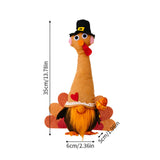 Thanksgiving Plush Standing Turkey Doll Ornament for Study Desk Multipurpose Male