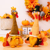 Thanksgiving Plush Standing Turkey Doll Ornament for Study Desk Multipurpose Male
