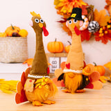 Thanksgiving Plush Standing Turkey Doll Ornament for Study Desk Multipurpose Male