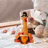 Thanksgiving Plush Standing Turkey Doll Ornament for Study Desk Multipurpose Male