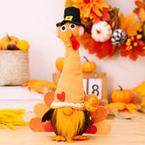 Thanksgiving Plush Standing Turkey Doll Ornament for Study Desk Multipurpose Male