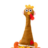 Thanksgiving Plush Standing Turkey Doll Ornament for Study Desk Multipurpose Female