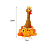 Thanksgiving Plush Standing Turkey Doll Ornament for Study Desk Multipurpose Female