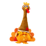 Thanksgiving Plush Standing Turkey Doll Ornament for Study Desk Multipurpose Female