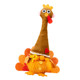 Thanksgiving Plush Standing Turkey Doll Ornament for Study Desk Multipurpose Female