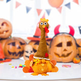 Thanksgiving Plush Standing Turkey Doll Ornament for Study Desk Multipurpose Female