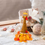 Thanksgiving Plush Standing Turkey Doll Ornament for Study Desk Multipurpose Female