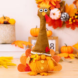 Thanksgiving Plush Standing Turkey Doll Ornament for Study Desk Multipurpose Female