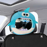 Car Baby Backseat Mirror Cartoon Shark Stable Clear View Car Rearview Mirror
