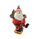 Small Resin Santa Statue Farmhouse Standing Desk Home Tabletop Santa Figures Style B