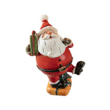 Small Resin Santa Statue Farmhouse Standing Desk Home Tabletop Santa Figures Style B