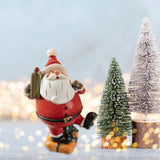 Small Resin Santa Statue Farmhouse Standing Desk Home Tabletop Santa Figures Style B