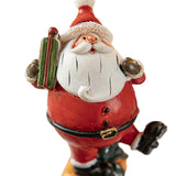Small Resin Santa Statue Farmhouse Standing Desk Home Tabletop Santa Figures Style B