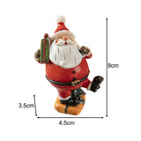 Small Resin Santa Statue Farmhouse Standing Desk Home Tabletop Santa Figures Style B