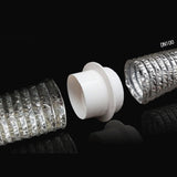 Pipe Draft Blocker Exhaust Fan Sealed Duct Adaptor for Kitchen Bathroom Home 120mm