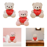 Heart Bear Stuffed Animal Valentines Day Gifts for Kids Lover Boys Girls white