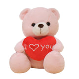 Heart Bear Stuffed Animal Valentines Day Gifts for Kids Lover Boys Girls white