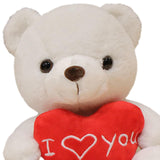 Heart Bear Stuffed Animal Valentines Day Gifts for Kids Lover Boys Girls white