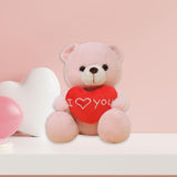 Heart Bear Stuffed Animal Valentines Day Gifts for Kids Lover Boys Girls pink