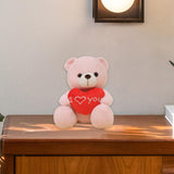 Heart Bear Stuffed Animal Valentines Day Gifts for Kids Lover Boys Girls pink