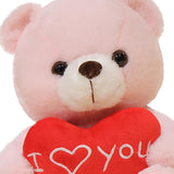 Heart Bear Stuffed Animal Valentines Day Gifts for Kids Lover Boys Girls pink