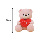 Heart Bear Stuffed Animal Valentines Day Gifts for Kids Lover Boys Girls pink