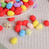 50x Easter Foam Eggseaster Artificial Eggs for Home Home Garden Decor Crafts white egg spots