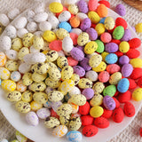 50x Easter Foam Eggseaster Artificial Eggs for Home Home Garden Decor Crafts white egg spots