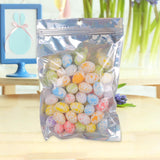 50x Easter Foam Eggseaster Artificial Eggs for Home Home Garden Decor Crafts white egg spots