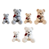 Kids Valentines Day Gifts Home Decor Anniversary Gifts Cute Bear Plush Dolls Gray 25cm